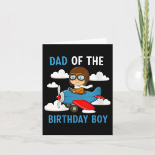 Tarjeta Papel Del Niño De Cumpleaños Funny Pilote Dad Ai
