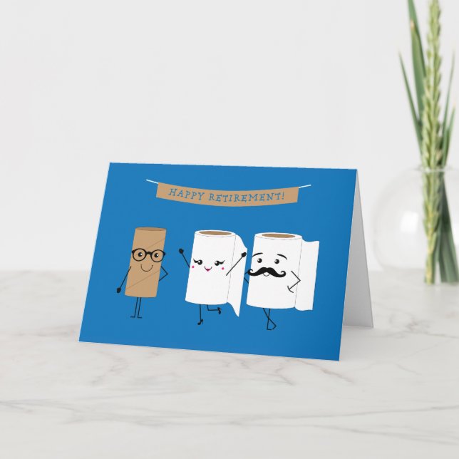 Tarjeta Papel higiénico de retiro feliz de personalizable (Anverso)