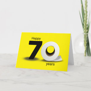 Tarjeta Papel higiénico para el 70 cumpleaños