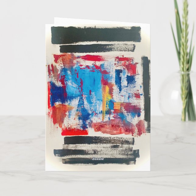 Tarjeta Papelería de Arte Moderno (Reverso)