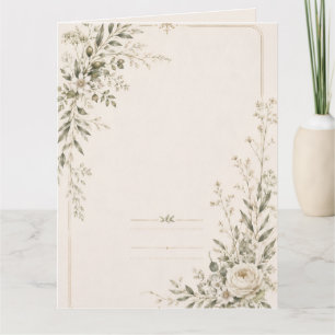 Tarjeta Papelería de Boda con Encanto Botánico Natural