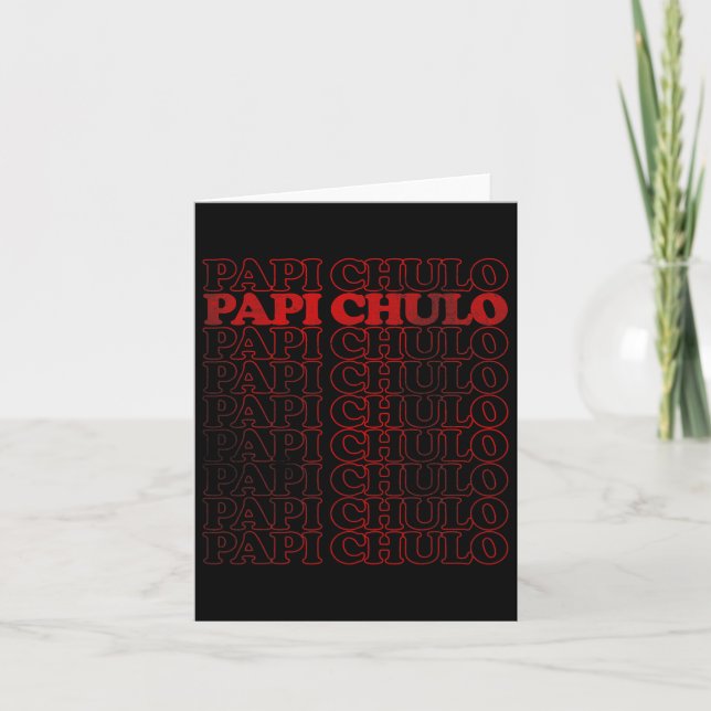 Tarjeta Papi Chulo Estilo Desgastado Como Regalo Del Día D (Anverso)