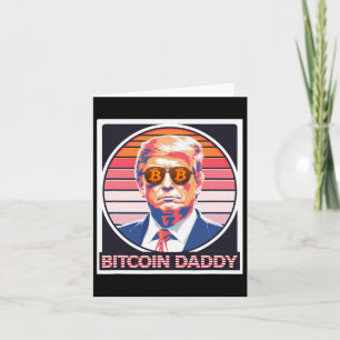 Tarjeta Papi de Bitcoin lindo Trump Cripto Rey