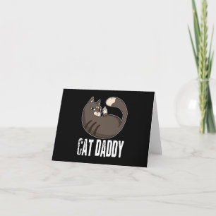 Tarjeta Papi de gato   Gracioso Gato Amante Para El Día De