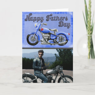 Tarjeta Papi del ciclista   Foto del Día del Padre Feliz