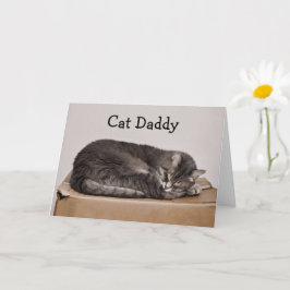 Tarjeta Papi del gato de Tabby del día del padre