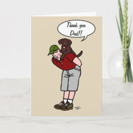 Tarjeta Papi del Labrador del Chocolate en el Día del Padr