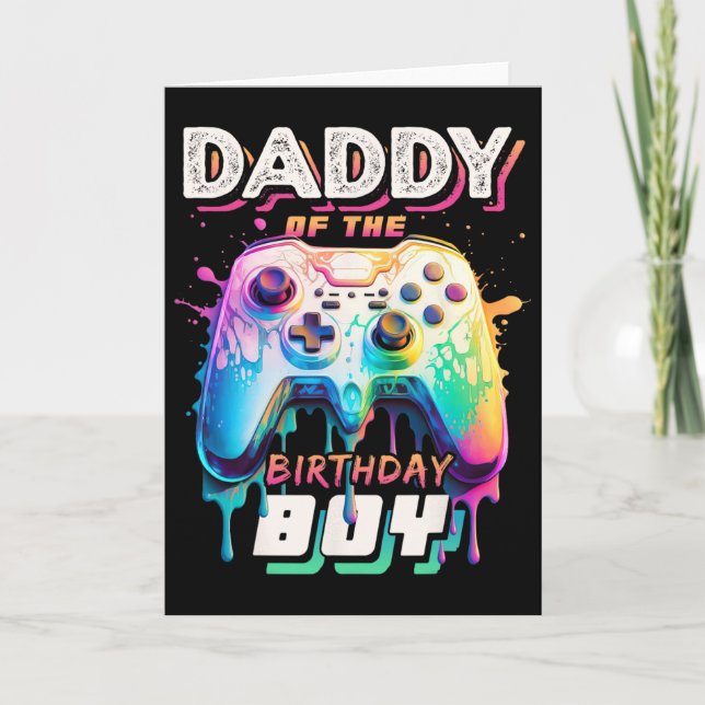 Tarjeta Papi Del Niño De Cumpleaños Que Coincide Con El Na (Anverso)