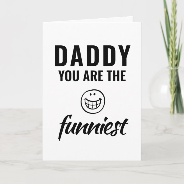 Tarjeta Papi eres el Día del Padre más divertido (Anverso)