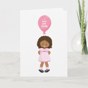 Tarjeta Papi feliz de padre - Chica multicultural
