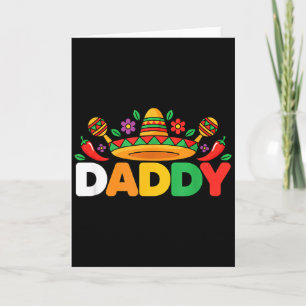 Tarjeta Papi Sombrero Maracas Fiesta Mexicana Papá