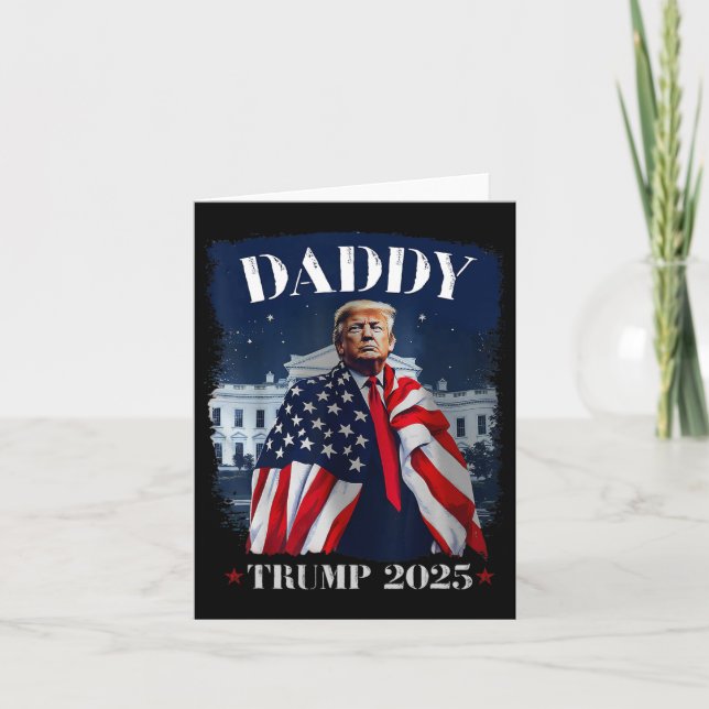 Tarjeta Papi Trump es una graciosa camiseta - Daddy Trump (Anverso)