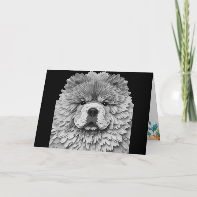 Tarjeta PAPIER MIRAGE blue Chow (Anverso)