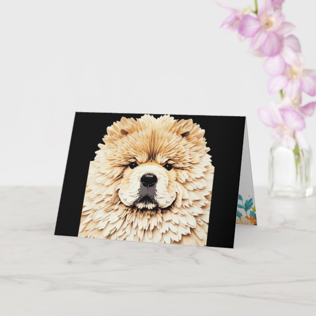 Tarjeta PAPIER MIRAGE Cream Chow (Orquídea)