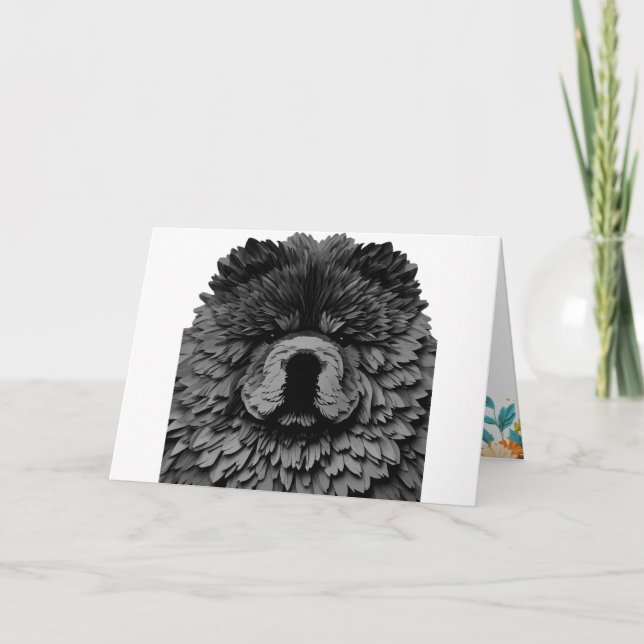 Tarjeta PAPIER MIRAGE negro Chow (Anverso)