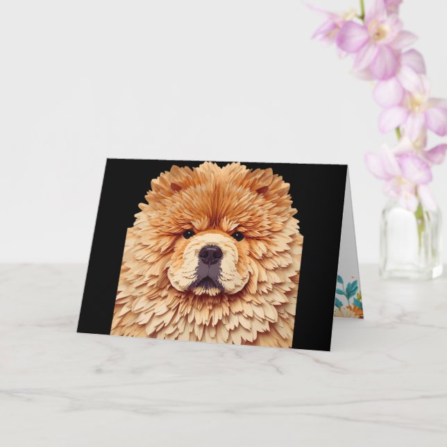 Tarjeta PAPIER MIRAGE Red Chow (Orquídea)