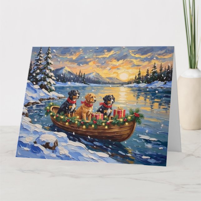 Tarjeta Papillon Christmas Boat Holiday (Anverso)