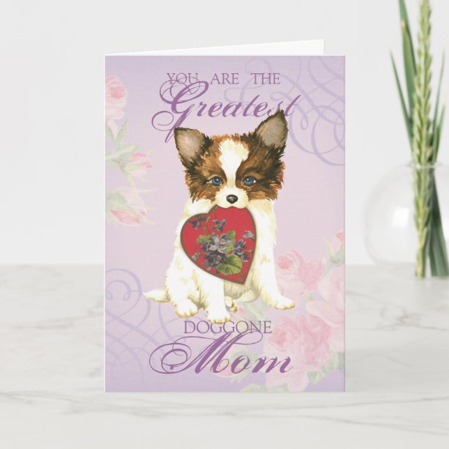 Tarjeta Papillon Heart Mom (Anverso)
