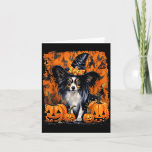 Tarjeta Papillon perro Halloween