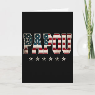 Tarjeta Papou Día del Padre Bandera Americana Regalo 4 de 