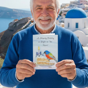 Tarjeta Papou Feliz Cumpleaños Febrero Pintorillo American