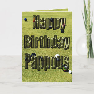 Tarjeta Pappous Happy Birthday Lawn Bowl Card,