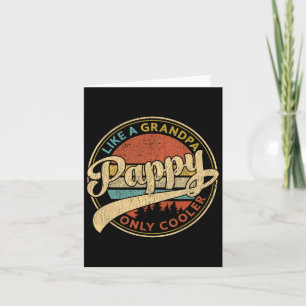 Tarjeta Pappy Like A Grandpa Only Retro Vintage Frío
