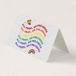 Tarjeta Paquete de 25 Purpurinas LGBT sin prejuicio