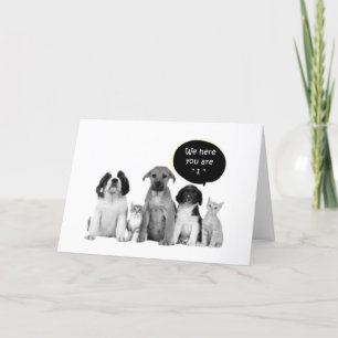 TARJETA PAQUETE DE PUPAS DICE FELIZ "PRIMER" CUMPLEAÑOS