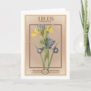 Tarjeta paquete de semillas de iris