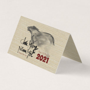 Tarjeta Paquete original de pintura OX Año nuevo vietnamit