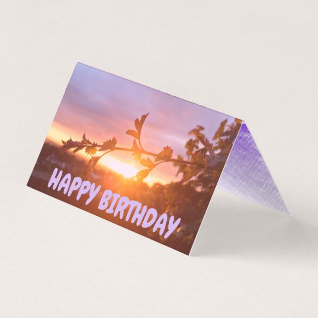 Tarjeta Paquete Sunset Happy Birthday Card 25 (Anverso)