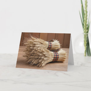 Tarjeta Paquetes de cosecha de trigo de cumpleaños