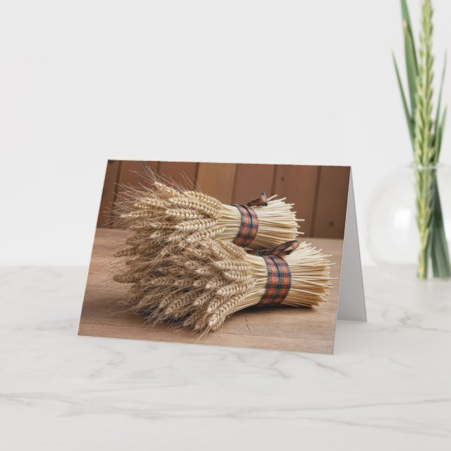 Tarjeta Paquetes de cosecha de trigo de cumpleaños (Anverso)