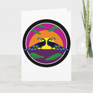 Tarjeta Paquetes en la puesta del sol