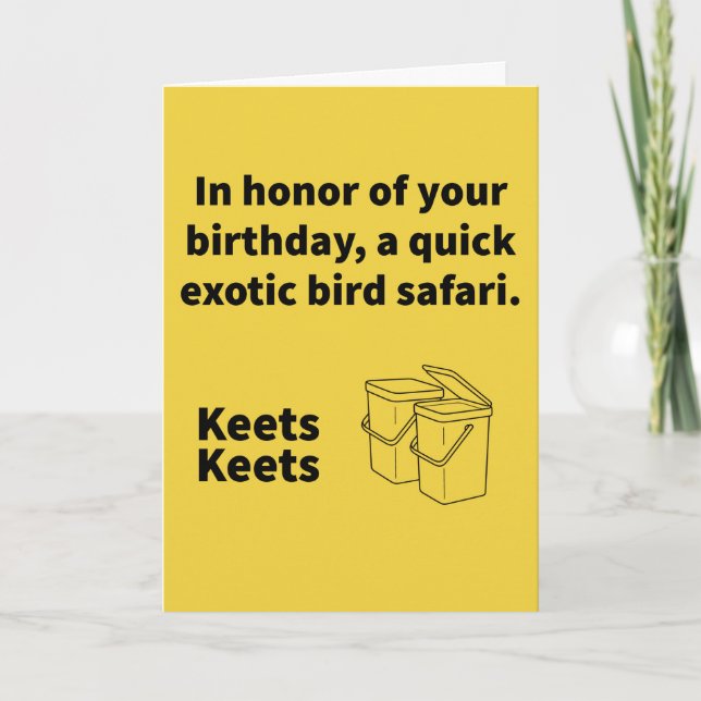 Tarjeta Par A Keets - Cumpleaños (Anverso)