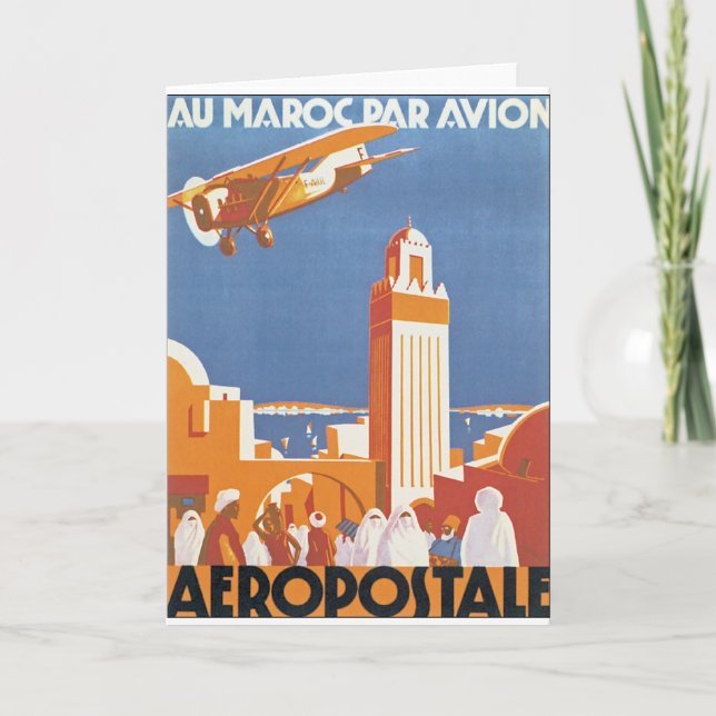 Tarjeta Par Avion de Maroc del Au (Anverso)
