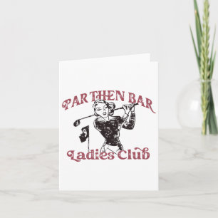 Tarjeta Par Después Bar Ladies Club Cute Golf Bachelorette