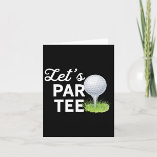 Tarjeta Par Tee Golf Ball con Tee Pin Funny Golf Cl