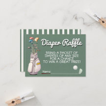Tarjeta Par-tee Golf Diaper Raffle
