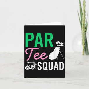 Tarjeta Par Tee Squad Funny Birday Party Golf Player Fam