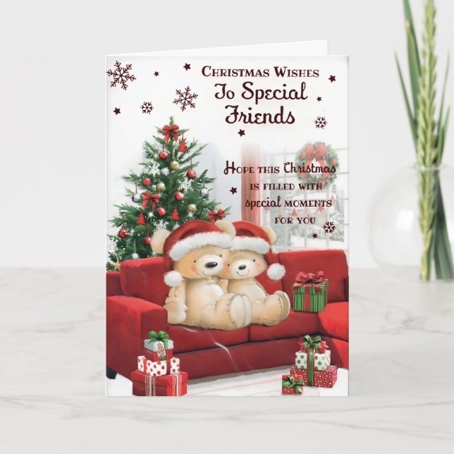Tarjeta Para algunos amigos especiales Navidades de diseño (Anverso)