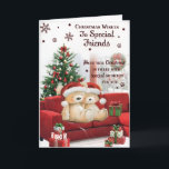 Tarjeta Para algunos amigos especiales Navidades de diseño<br><div class="desc">"Feliz Navidad a una Tarjeta de Navidades de Amigo Especial" es una manera reconfortante de transmitir sus cálidos deseos y celebrar su especial amistad durante la temporada de fiestas. Esta tarjeta es perfecta para mostrar tu aprecio y difundir alegría a un amigo que tiene un lugar especial en tu corazón....</div>
