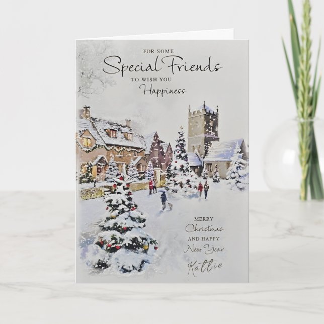 Tarjeta Para algunos amigos especiales Navidades felices (Anverso)