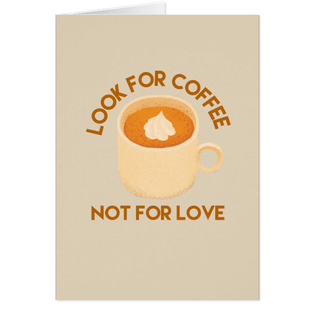Tarjeta para amantes del café (Frente)