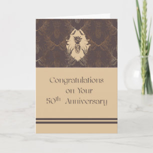 Tarjeta para Aniversario de 50 Años en Negocios