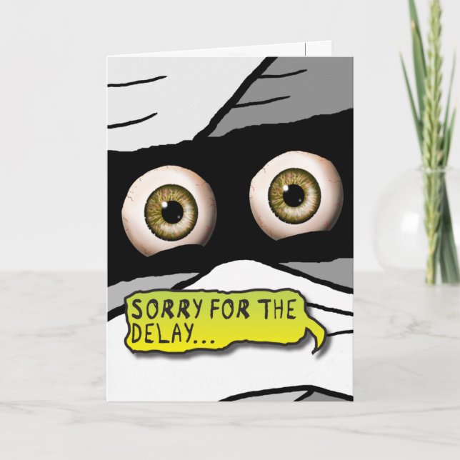 Tarjeta Para arriba envuelta momia (Anverso)