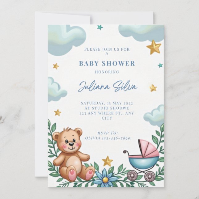 tarjeta para baby shower (Anverso)