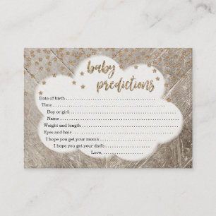 Tarjeta para Baby Shower - madera rústica de la
