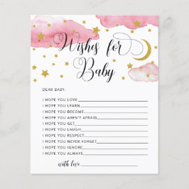 Tarjeta para bebés con ganas de luna y estrellas